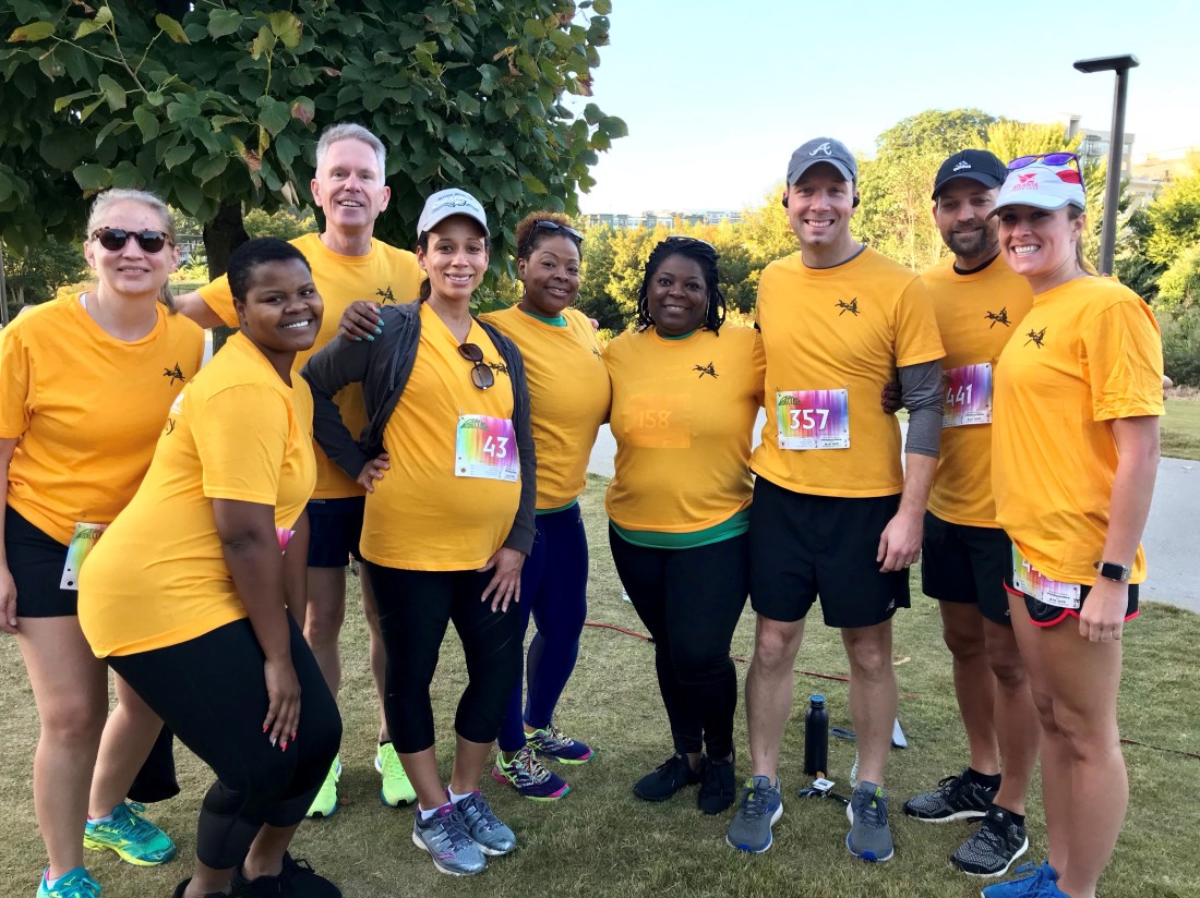 Swift Currie Team at Back on My Feet Atlanta Meaningful Miles 5K