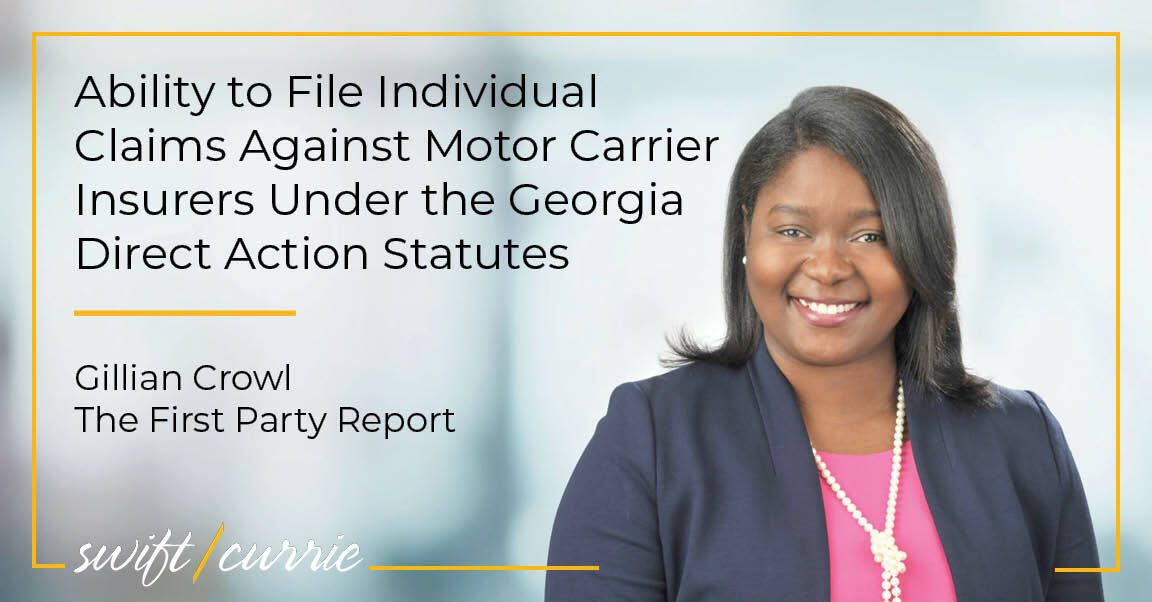 Ability to File Individual Claims Against Motor Carrier Insurers Under ...